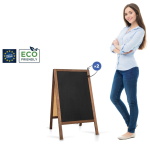 Medinis reklaminis lauko stovas Classic S (51x90 cm) - rudos