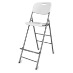 Kokteilių stalo kėdė - balta