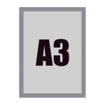 Magnetic rėmelis A3 (sidabras)