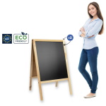 Medinis reklaminis lauko stovas Classic M (60x100 cm) - natūralus