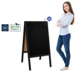 Medinis reklaminis lauko stovas Classic L (61x118 cm) - juoda