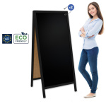 Medinis reklaminis lauko stovas Classic XL (72x160 cm) - juoda