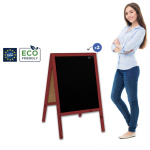 Medinis reklaminis lauko stovas Classic M (60x100 cm) - raudona