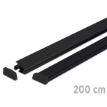 Standard plakatų laikikliai 200 cm - juoda