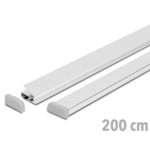 Standard plakatų laikikliai 200 cm - sidabras