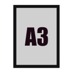 Magnetic rėmelis A3 (juodas)