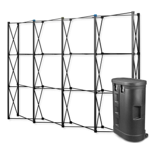 Parodos sienelė Black Pro Magnetic Pop Up 3x4 tiesi į lagaminas parodų stendas