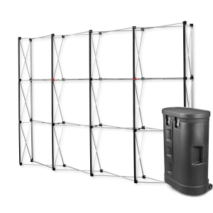 Parodos sienelė Premium Magnetic Pop Up 3x4 tiesi į lagaminas parodų stendas