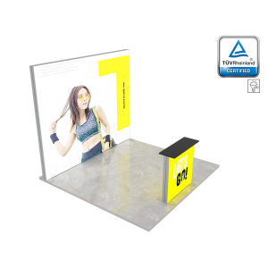 LUNIX™ parodos stendas 9 m² (3x3) pusiasalis