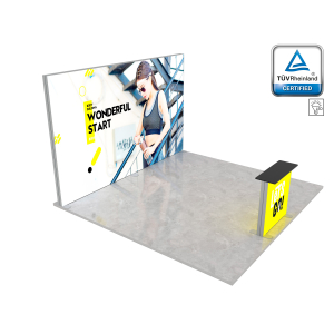 LUNIX™ parodos stendas 16 m² (4x4) pusiasalis