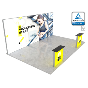 LUNIX™ parodos stendas 18 m² (6x3) pusiasalis