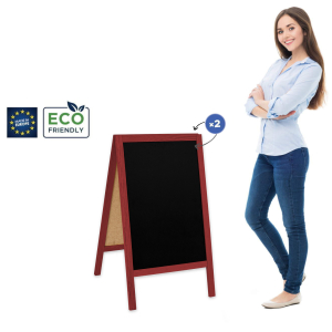 Medinis reklaminis lauko stovas Classic S (51x90 cm) - raudona