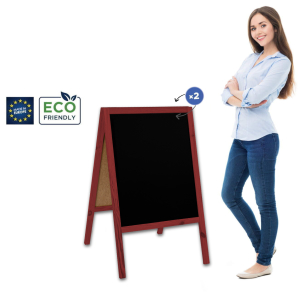 Medinis reklaminis lauko stovas Classic M (60x100 cm) - raudona