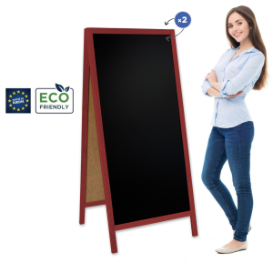 Medinis reklaminis lauko stovas Classic XL (72x160 cm) - raudona